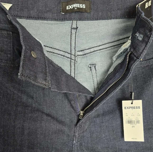 EXPRESS Women's 8 Jeans High Rise Skinny Dark Wash City Sleek Casual Stretch NWT - Picture 3 of 8